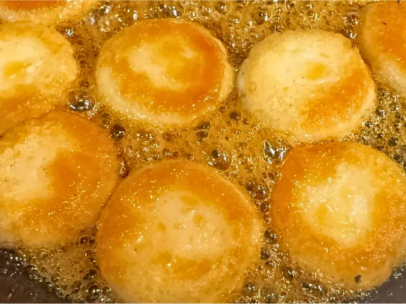 Sweet sticky rice cake cooked with brown sugar at Chef Zhang Cuisine & Bar, a Chinese Restaurant in Cambridge